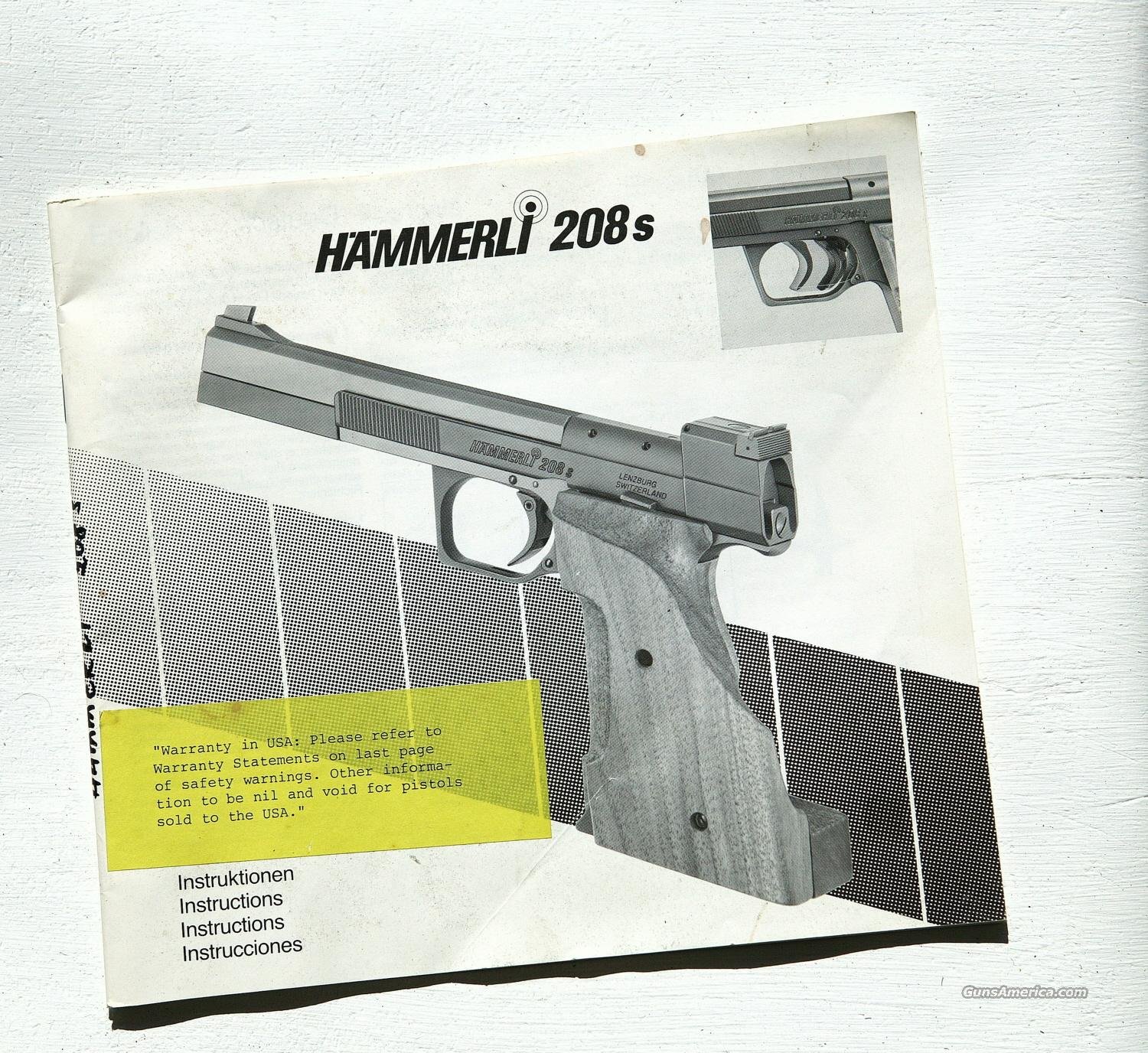 hammerli 208s manual